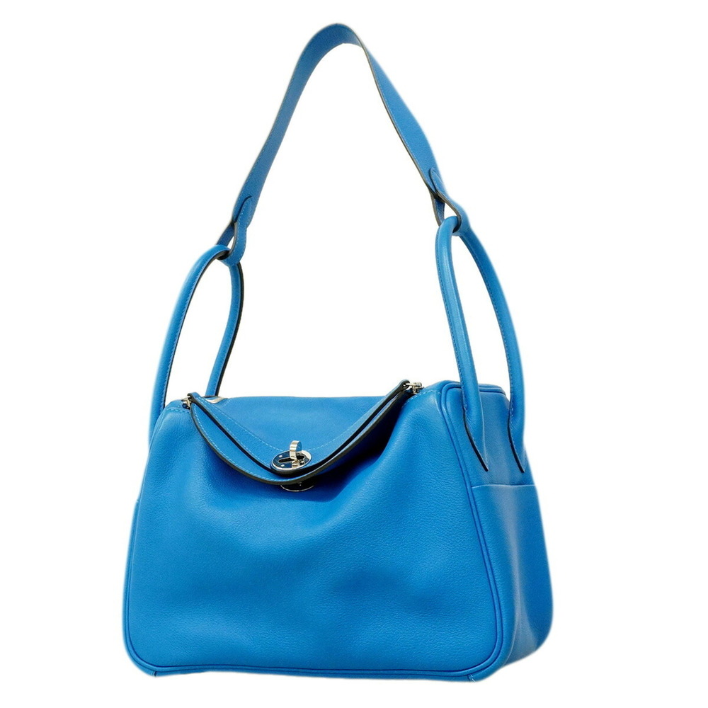Hermes Lindy 26 Evercolor Blue Zanzibar Handbag (X stamp) - 2-way bag for women